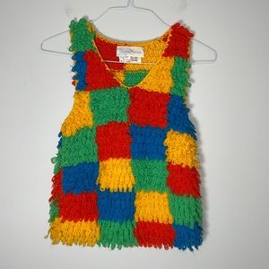 Vintage Lady Marion Wool Patch Vest Large